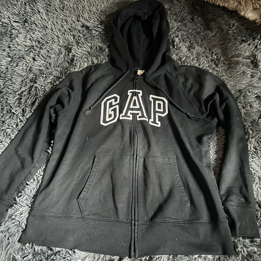 GAP Classic Black Zip-Up Hoodie